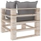vidaXL Muebles de jardín de palets 4 pzas con cojines madera de pino vidaXL Muebles de jardín de palets 4 pzas con cojines madera de pino