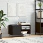 vidaXL Mueble de discos madera de ingeniería negro 85x38x48 cm vidaXL Mueble de discos madera de ingeniería negro 85x38x48 cm