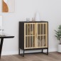vidaXL Aparador de madera contrachapada negro 60x30x75 cm vidaXL Aparador de madera contrachapada negro 60x30x75 cm