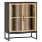 vidaXL Aparador de madera contrachapada negro 60x30x75 cm vidaXL Aparador de madera contrachapada negro 60x30x75 cm