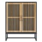 vidaXL Aparador de madera contrachapada negro 60x30x75 cm vidaXL Aparador de madera contrachapada negro 60x30x75 cm