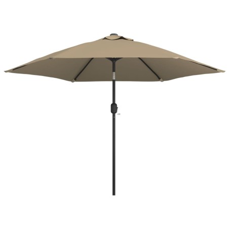 vidaXL Sombrilla de jardín con palo de metal 300 cm gris topo