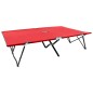 vidaXL Tumbona doble plegable acero roja