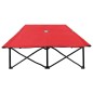 vidaXL Tumbona doble plegable acero roja