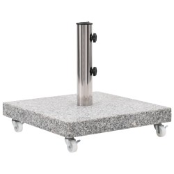 vidaXL Base de sombrilla cuadrada de granito gris 30 kg 