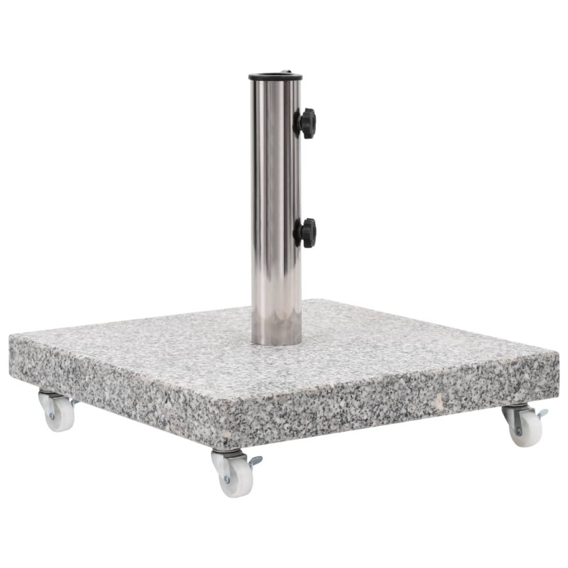 vidaXL Base de sombrilla cuadrada de granito gris 30 kg vidaXL Base de sombrilla cuadrada de granito gris 30 kg