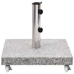 vidaXL Base de sombrilla cuadrada de granito gris 30 kg 
