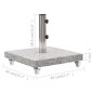 vidaXL Base de sombrilla cuadrada de granito gris 30 kg vidaXL Base de sombrilla cuadrada de granito gris 30 kg