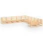 vidaXL Juego de muebles de jardín 10 piezas madera maciza de pino vidaXL Juego de muebles de jardín 10 piezas madera maciza de pino