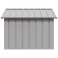 vidaXL Casa para perros acero galvanizado gris 116,5x153x81,5 cm