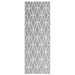 vidaXL Alfombra de exterior PP gris 80x250 cm