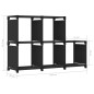 vidaXL Estantería de 5 cubos de tela negra 103x30x72,5 cm vidaXL Estantería de 5 cubos de tela negra 103x30x72,5 cm