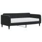 vidaXL Sofá cama con colchón terciopelo negro 90x190 cm vidaXL Sofá cama con colchón terciopelo negro 90x190 cm
