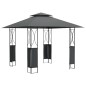 vidaXL Cenador con tejado acero gris antracita 300x300x270 cm vidaXL Cenador con tejado acero gris antracita 300x300x270 cm