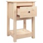 vidaXL Mesita de noche madera maciza de pino 40x35x61,5 cm vidaXL Mesita de noche madera maciza de pino 40x35x61,5 cm