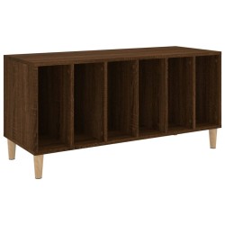 vidaXL Mueble discos madera contrachapada roble marrón 100x38x48 cm
