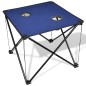 Mesa azúl plegable para camping Mesa azúl plegable para camping