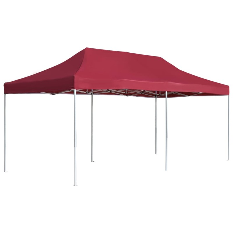 vidaXL Carpa plegable profesional de aluminio rojo vino tinto 6x3m vidaXL Carpa plegable profesional de aluminio rojo vino tinto 6x3m