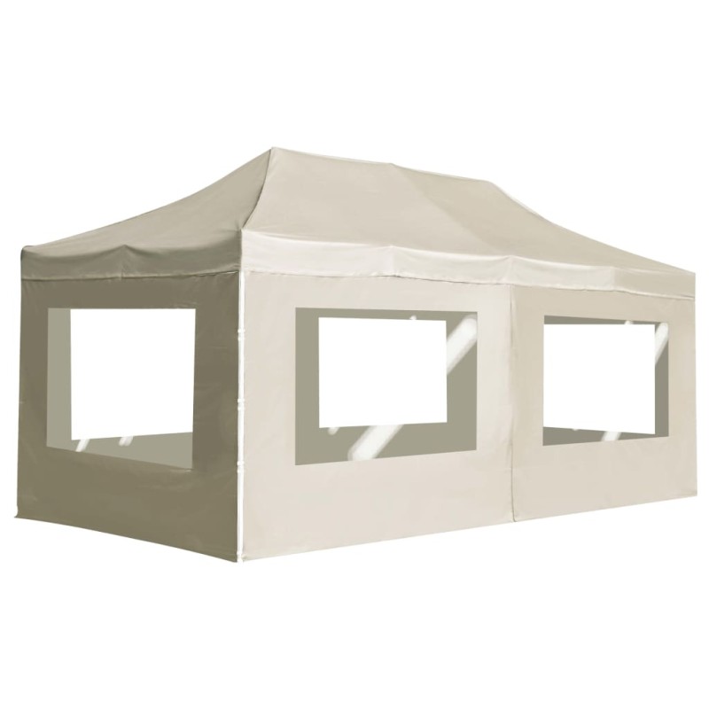 vidaXL Carpa plegable profesional y paredes aluminio crema 6x3m vidaXL Carpa plegable profesional y paredes aluminio crema 6x3m