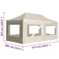 vidaXL Carpa plegable profesional y paredes aluminio crema 6x3m vidaXL Carpa plegable profesional y paredes aluminio crema 6x3m