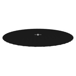 vidaXL Lona de salto para cama elástica redonda tela negro 3,05 m