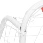 vidaXL Portería fútbol con red acero y poliéster blanco 214x75x152 cm vidaXL Portería fútbol con red acero y poliéster blanco 214x75x152 cm