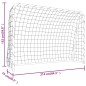 vidaXL Portería fútbol con red acero y poliéster blanco 214x75x152 cm vidaXL Portería fútbol con red acero y poliéster blanco 214x75x152 cm