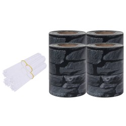 vidaXL Paneles de privacidad 4 uds PVC gris 35x0,19 m