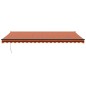 vidaXL Toldo retráctil aluminio y tela naranja y marrón 5x3 m vidaXL Toldo retráctil aluminio y tela naranja y marrón 5x3 m