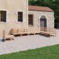 vidaXL Juego de muebles de jardín 8 piezas madera maciza de pino vidaXL Juego de muebles de jardín 8 piezas madera maciza de pino