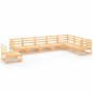 vidaXL Juego de muebles de jardín 8 piezas madera maciza de pino vidaXL Juego de muebles de jardín 8 piezas madera maciza de pino