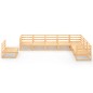 vidaXL Juego de muebles de jardín 8 piezas madera maciza de pino vidaXL Juego de muebles de jardín 8 piezas madera maciza de pino