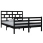 vidaXL Estructura de cama de madera maciza de pino negro 140x200 cm vidaXL Estructura de cama de madera maciza de pino negro 140x200 cm