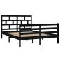 vidaXL Estructura de cama de madera maciza de pino negro 140x200 cm vidaXL Estructura de cama de madera maciza de pino negro 140x200 cm