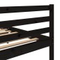 vidaXL Estructura de cama de madera maciza de pino negro 140x200 cm vidaXL Estructura de cama de madera maciza de pino negro 140x200 cm
