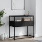 vidaXL Mesa consola madera de ingeniería negra 75x40x75 cm vidaXL Mesa consola madera de ingeniería negra 75x40x75 cm