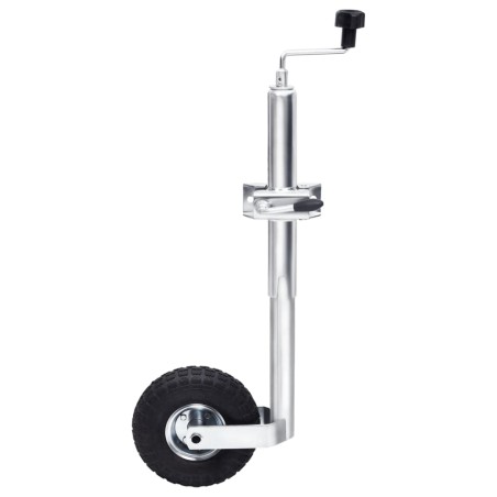 vidaXL Rueda de remolque 48 mm con 2 tubos de soporte y 3 abrazaderas