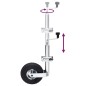 vidaXL Rueda de remolque 48 mm con 2 tubos de soporte y 3 abrazaderas