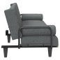 vidaXL Sofá cama con reposabrazos tela gris oscuro vidaXL Sofá cama con reposabrazos tela gris oscuro