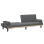 vidaXL Sofá cama con reposabrazos tela gris oscuro vidaXL Sofá cama con reposabrazos tela gris oscuro