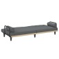 vidaXL Sofá cama con reposabrazos tela gris oscuro vidaXL Sofá cama con reposabrazos tela gris oscuro