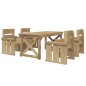 vidaXL Set de muebles de jardín 5 pzas madera maciza pino impregnada vidaXL Set de muebles de jardín 5 pzas madera maciza pino impregnada