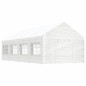 vidaXL Cenador con techo polietileno blanco 8,92x4,08x3,22 m