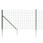 vidaXL Cerca de alambre con pinchos de anclaje verde 1x10 m vidaXL Cerca de alambre con pinchos de anclaje verde 1x10 m