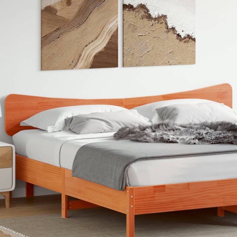 vidaXL Cabecero de cama madera maciza de pino marrón cera 180 cm vidaXL Cabecero de cama madera maciza de pino marrón cera 180 cm