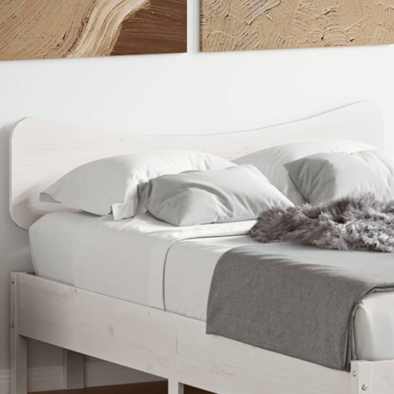 vidaXL Cabecero de cama madera maciza de pino blanco 135 cm vidaXL Cabecero de cama madera maciza de pino blanco 135 cm