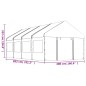 vidaXL Cenador con techo polietileno blanco 8,92x4,08x3,22 m