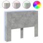 vidaXL Cabecero de cama con luz LED gris hormigón 140x16,5x103,5 cm vidaXL Cabecero de cama con luz LED gris hormigón 140x16,5x103,5 cm