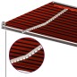 vidaXL Toldo manual retráctil con luz LED naranja y marrón 600x350 cm vidaXL Toldo manual retráctil con luz LED naranja y marrón 600x350 cm