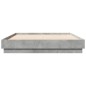 vidaXL Estructura de cama madera de ingeniería gris hormigón 135x190cm vidaXL Estructura de cama madera de ingeniería gris hormigón 135x190cm